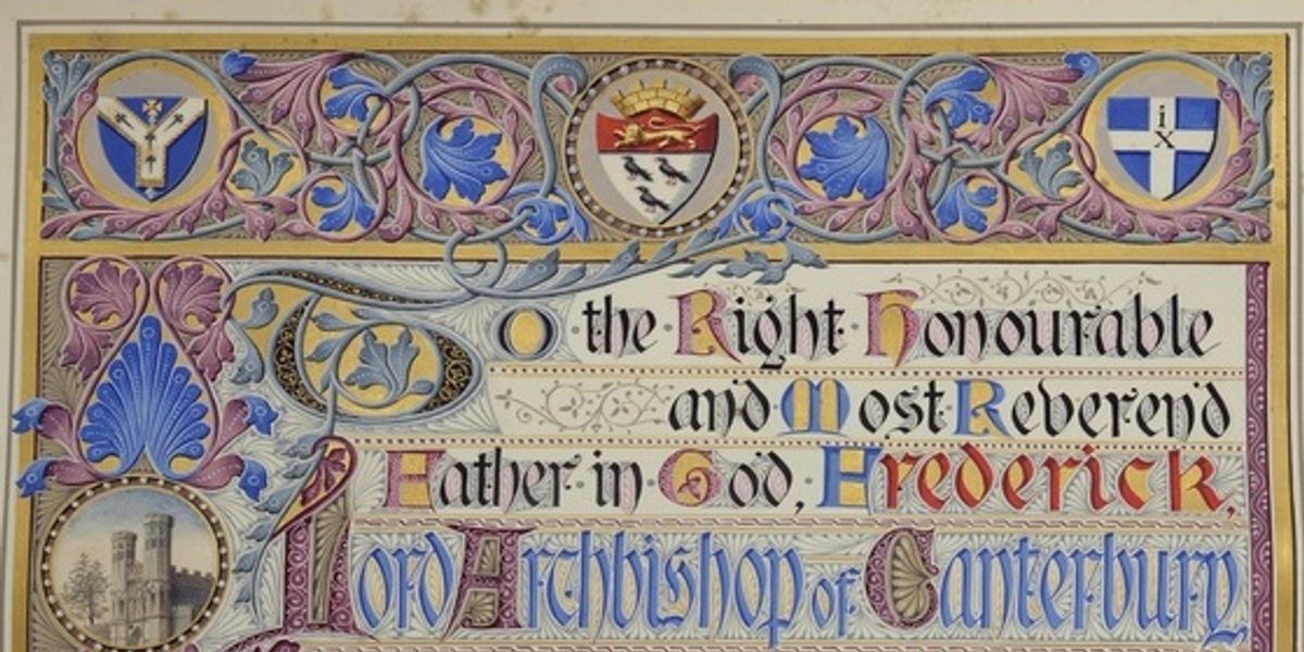 Victorian Archbishops: Archbishop Frederick Temple’s welcome scroll